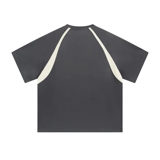 Wholesale Color-Block Cotton T-Shirt for Custom Brand Logo Merchandise Development Sale