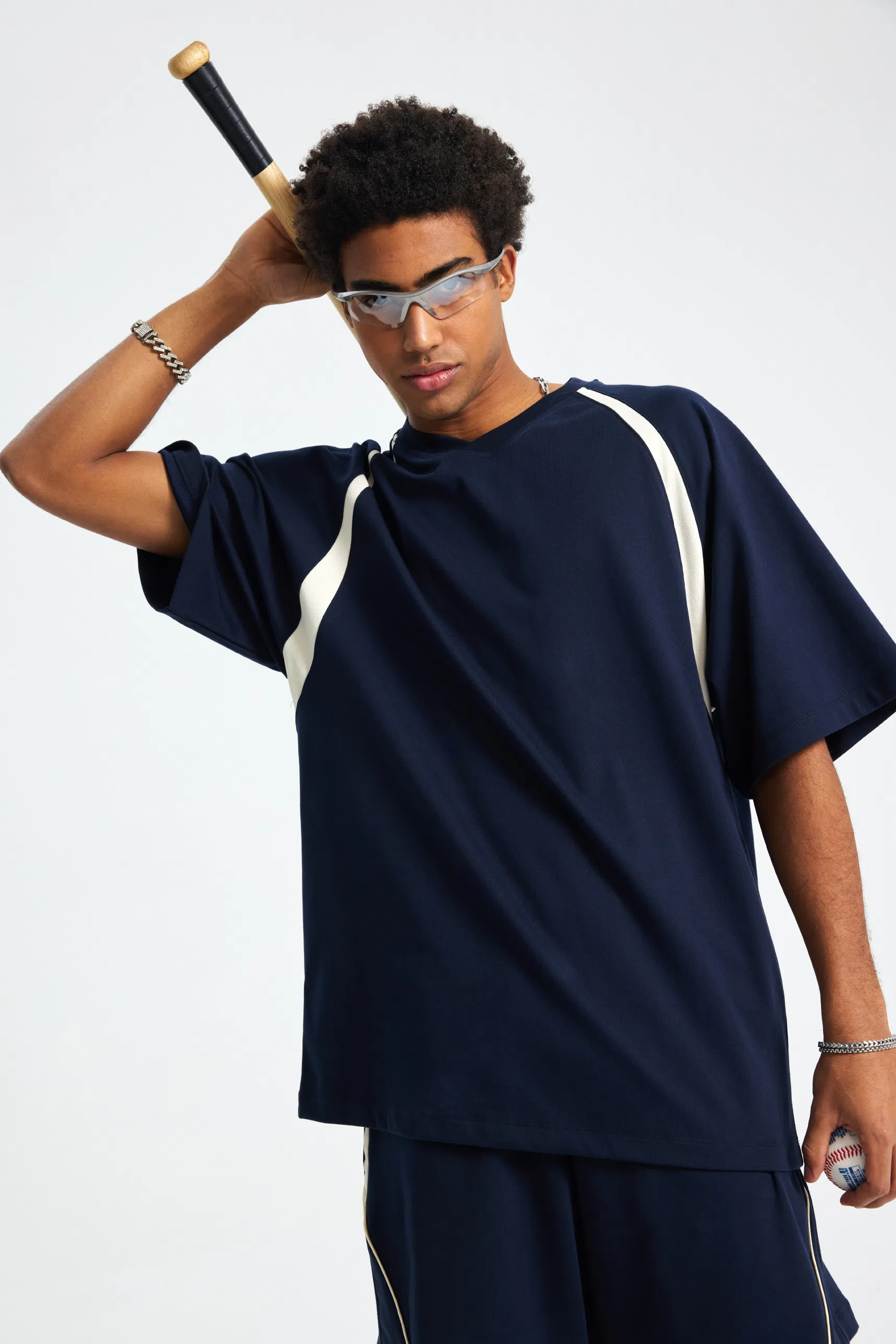 Breathable Cool Pure Cotton Contrast Raglan T-Shirt Make Custom Brand Logo DTG Embroidery Wholesale Service