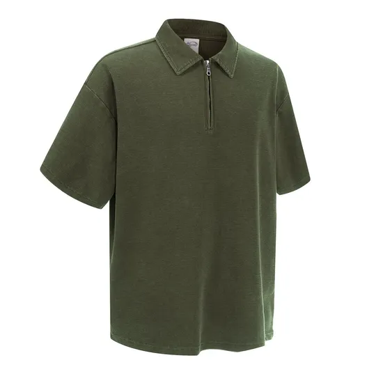Retro Faded Cotton Polo Allows Small Batch Custom Logo Embroidery and DTG Service
