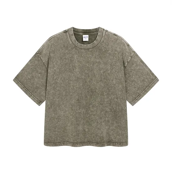 Blank Speckled Washed Crew Neck T-Shirt Accept Custom Design DTG Print for Global Bulk Buyers