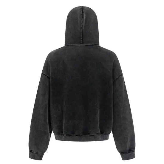 Button Collar Batik Washed Cotton Hoodie Custom Logo Embroidery DTG Bulk Wholesale Supply