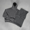 Distressed Snow Wash Kangaroo Pocket Hoodie Slash Cut Pure Cotton Custom Print Bulk