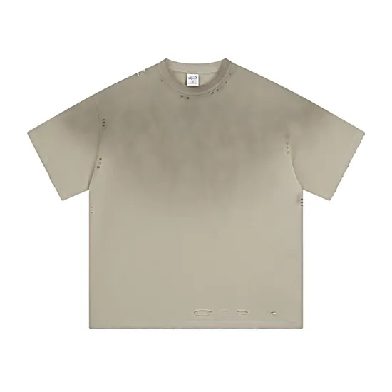 Oversized Vintage Distressed Cotton Blank T-Shirt Supports Custom Logo Embroidery DTG Printing Bulk Orders