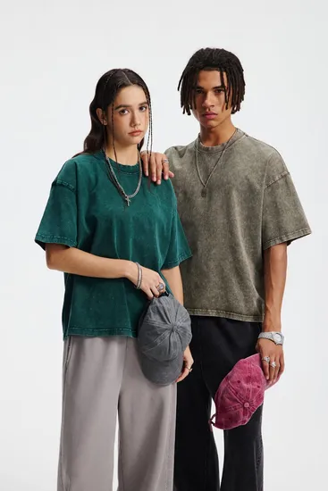 Breathable Pure Cotton Loose Tee Allows Custom Logo for Small Bulk Wholesale Deal
