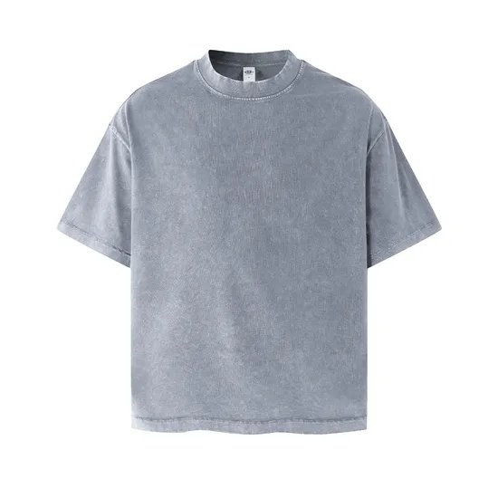 Daily Hip Hop Washed Cotton T-Shirt Custom DTG Design for Large Quantity Business Clients