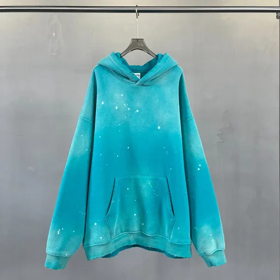 All Season Splatter Washed Hoodie Custom Logo Print Bulk Brand Cooperation
