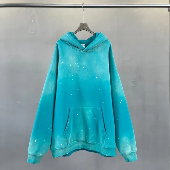 All Season Splatter Washed Hoodie Custom Logo Print Bulk Brand Cooperation