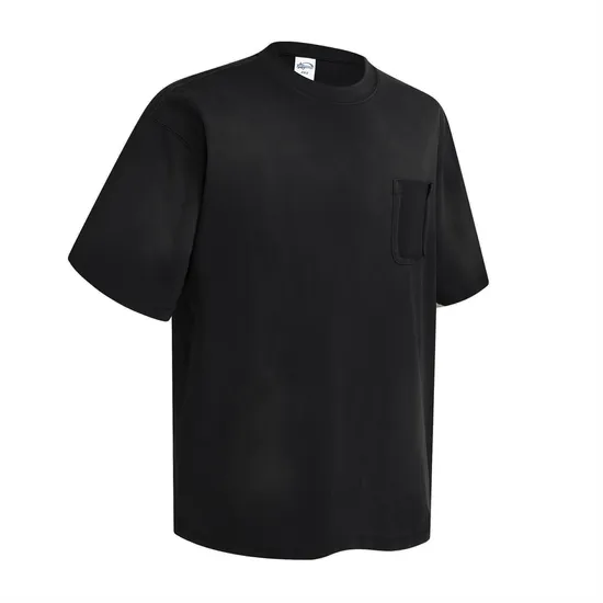 Neutral Tone Ombre Pocket Cotton Tee Allows Small Batch Custom Embroidery and DTG Service