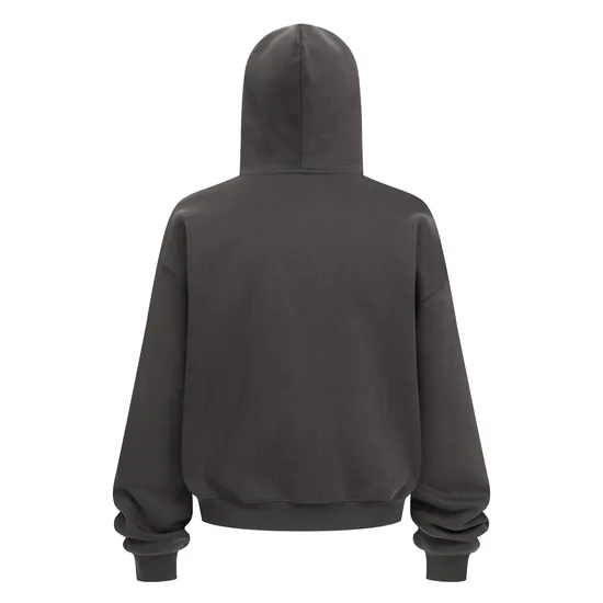 Fleece Lined Double Full Zip Hoodie Boxy Cut Cotton Embroidery DTG Bulk Order Available