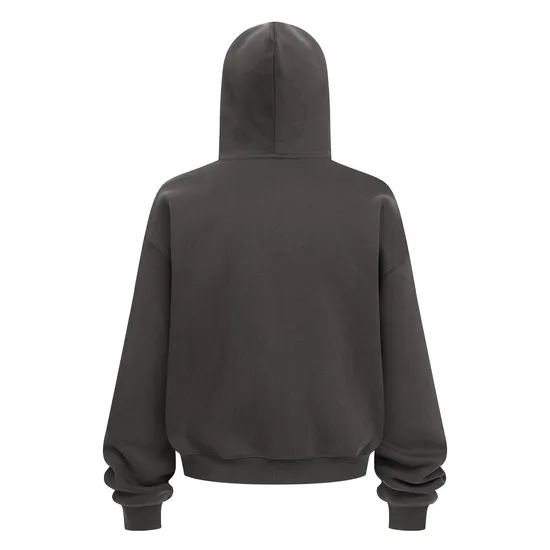 Fleece Lined Double Full Zip Hoodie Boxy Cut Cotton Embroidery DTG Bulk Order Available