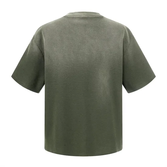 High-Quality Ombre Washed Cotton Blank T-Shirt Bulk Wholesale for Custom Embroidery and Printing Business