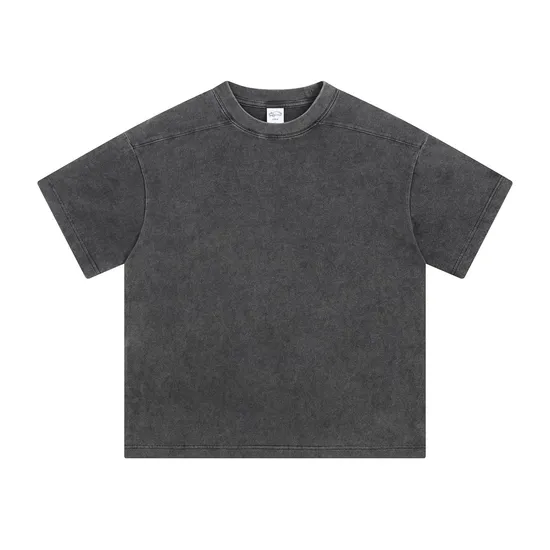Oversized Urban Pigment Washed Pure Cotton Tee Customized Design DTG Embroidery for Reseller Bulk Purchase Needs
