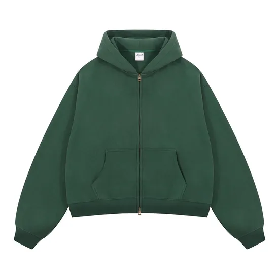 Oversized Pure Cotton Zip Hoodie Custom Logo Embroidery Dtf Print Bulk Wholesale Supply