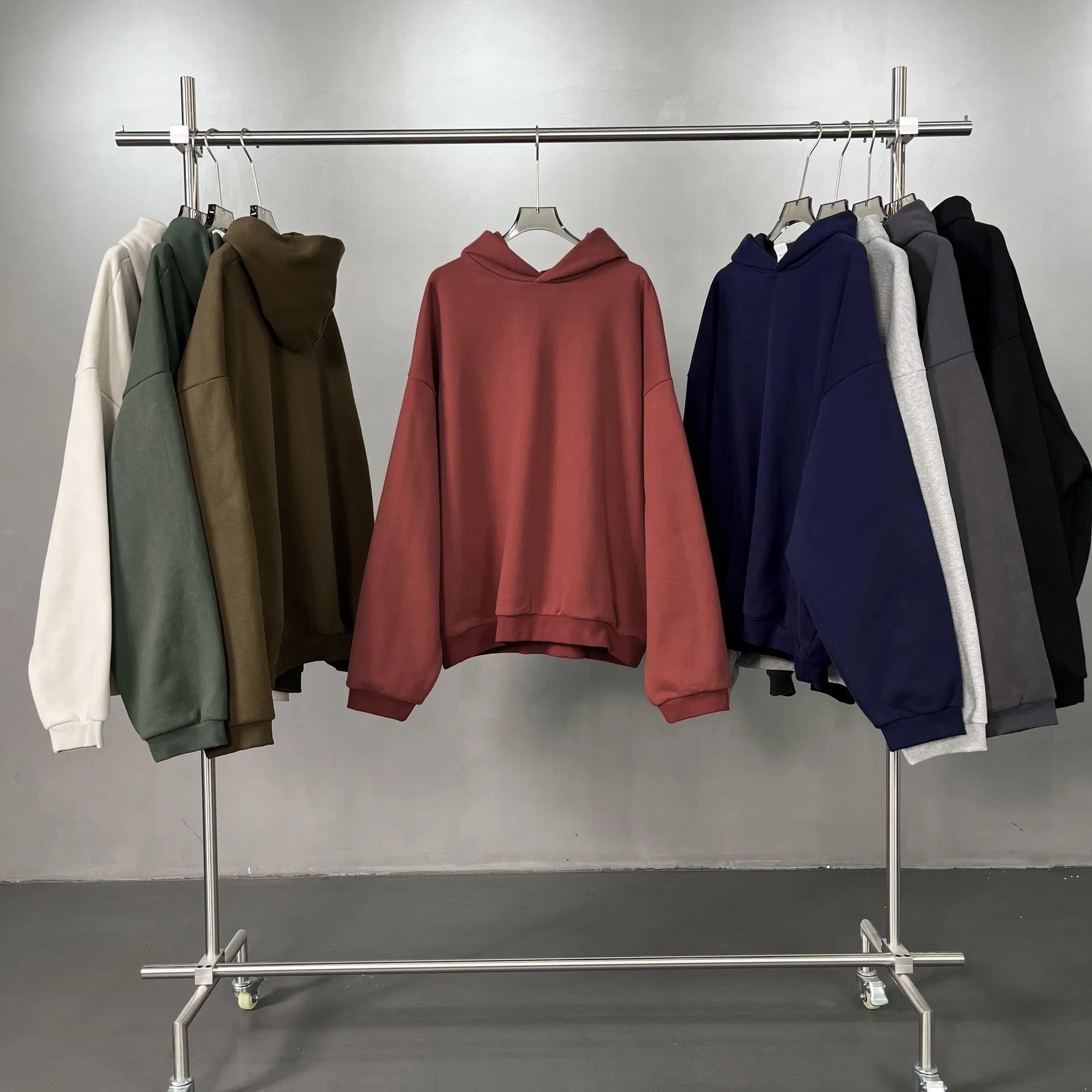 Streetwear Warm Fleece Pullover Hoodie Hidden Pocket Cotton Custom Logo Factory Wholesale