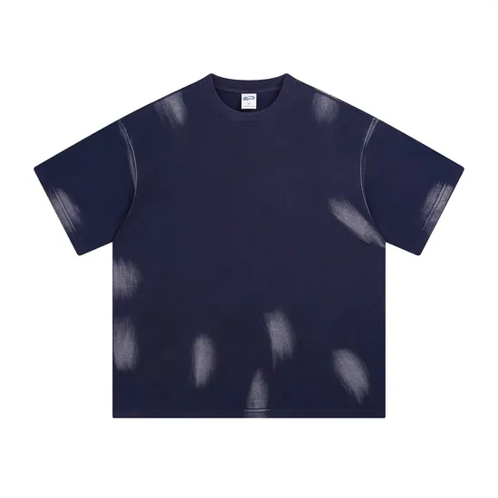 Blank Distressed Graffiti Cotton T-Shirt Accept Custom Design DTG Print for Global Bulk Buyers