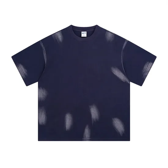Blank Distressed Graffiti Cotton T-Shirt Accept Custom Design DTG Print for Global Bulk Buyers