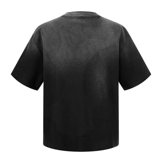 Retro Gradient Cotton T-Shirt Allows Batch Custom Logo Embroidery and DTG Service
