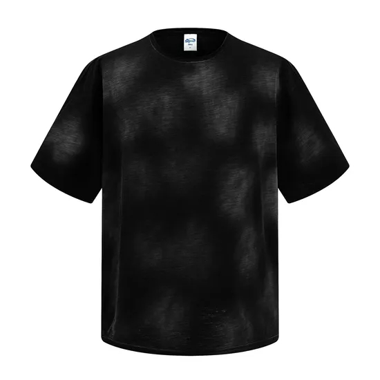 Vintage Tie Dye Blank Cotton T-Shirt Accept Custom Design DTG Print for Global Bulk Buyers