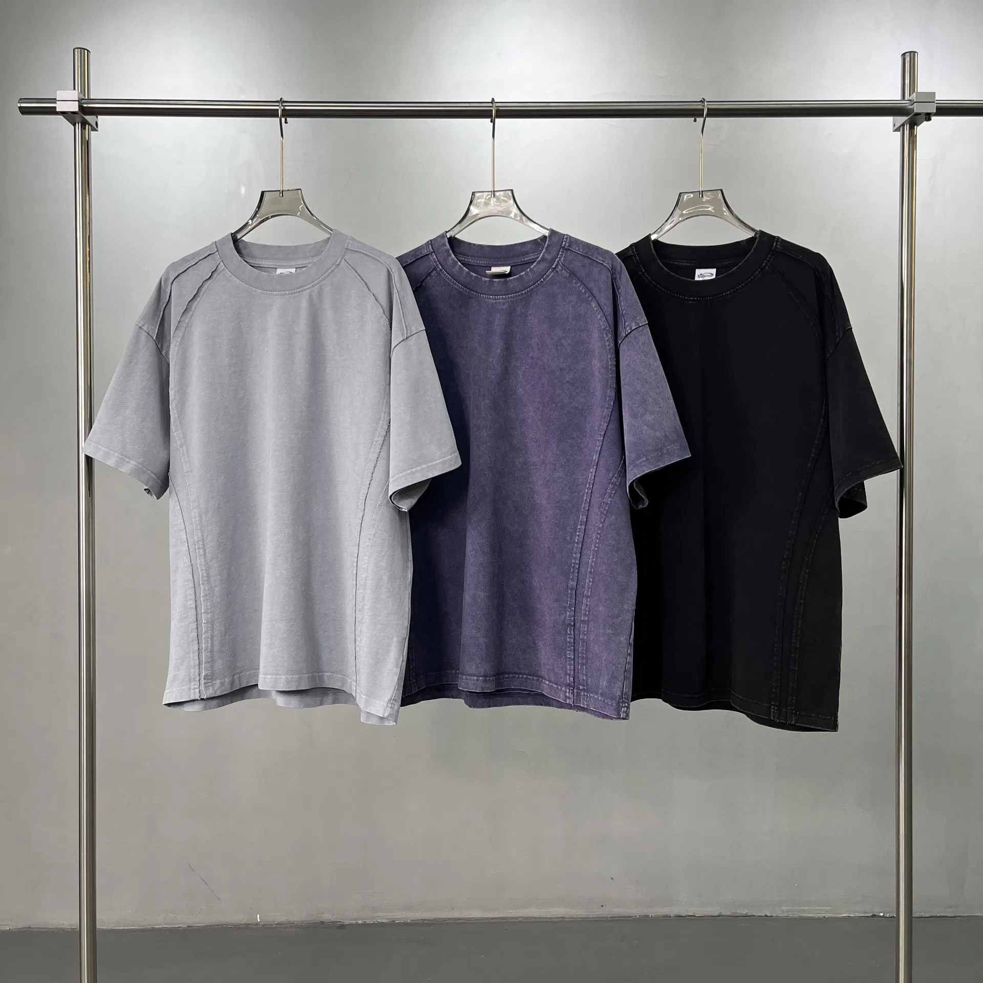 Premium Vintage Washed Cotton Blank Tee Fits Custom Embroidery and Direct-to-Garment Printing Process