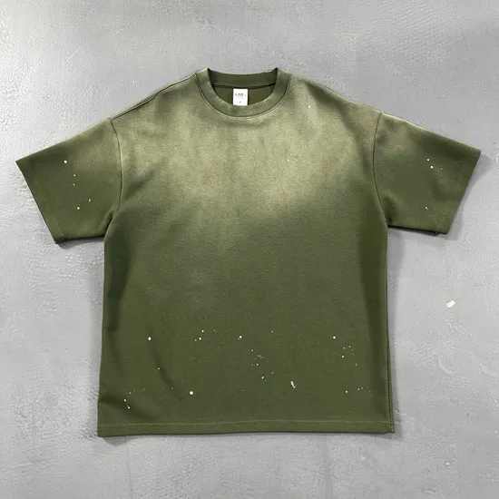 Oversized Washed Cotton Tshirt Accept Custom Logo DTG Embroidery Bulk Wholesale Order