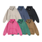 Kangaroo Pocket Raw Edge Hooded Zip Sweatshirt Custom Brand Bulk Production Service
