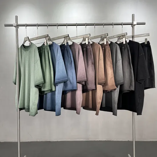Vintage Washed Pure Cotton Tees Custom Logo Embroidery DTG Print Bulk Wholesale Supply