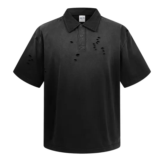 Classic Distressed American Street Polo Custom Graphic DTG Embroidery Apparel Bulk
