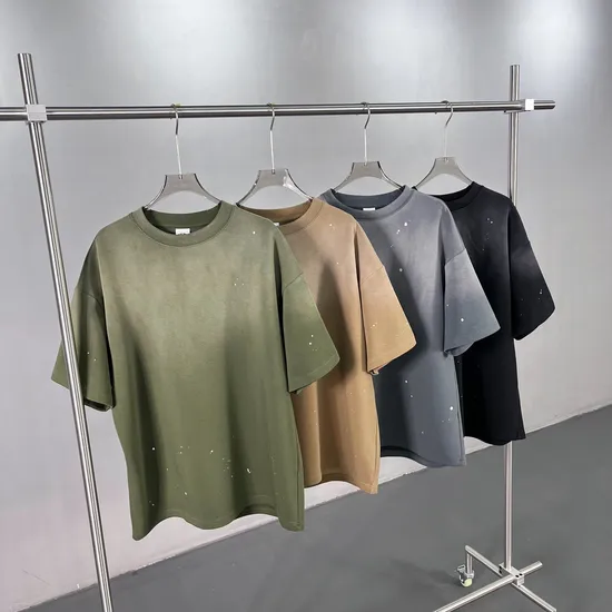 Heavyweight Vintage Cotton Tee Custom Logo Embroidery DTG Print Global Wholesale Available