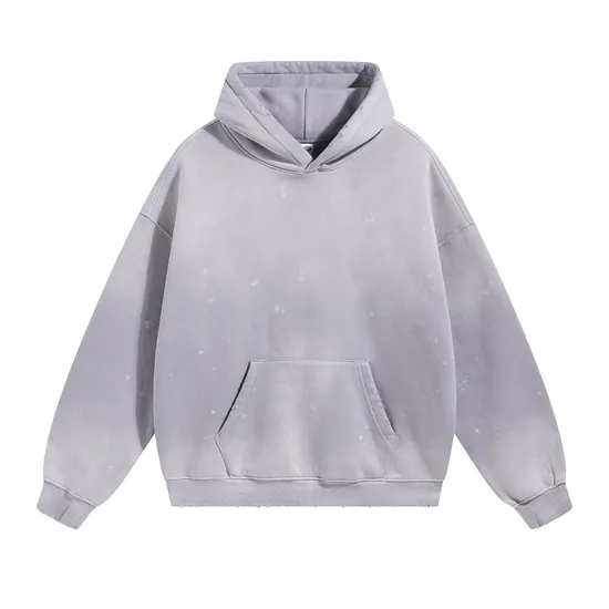 Spray & Splatter Washed Fleece Hoodie Custom Logo Embroidery Dtf Bulk Wholesale