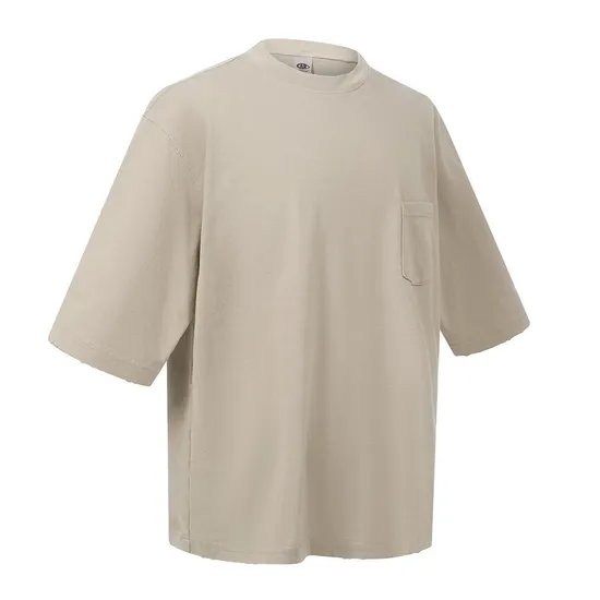Retro Cotton Crew Neck Pocket T-Shirt Accepts DTG Print Personal Custom Graphic Design