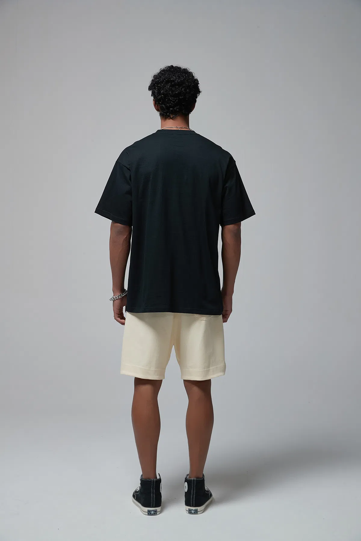Oversize Minimal Loose Pure Cotton Tee Support Custom Logo Embroidery DTG Bulk Wholesale Order